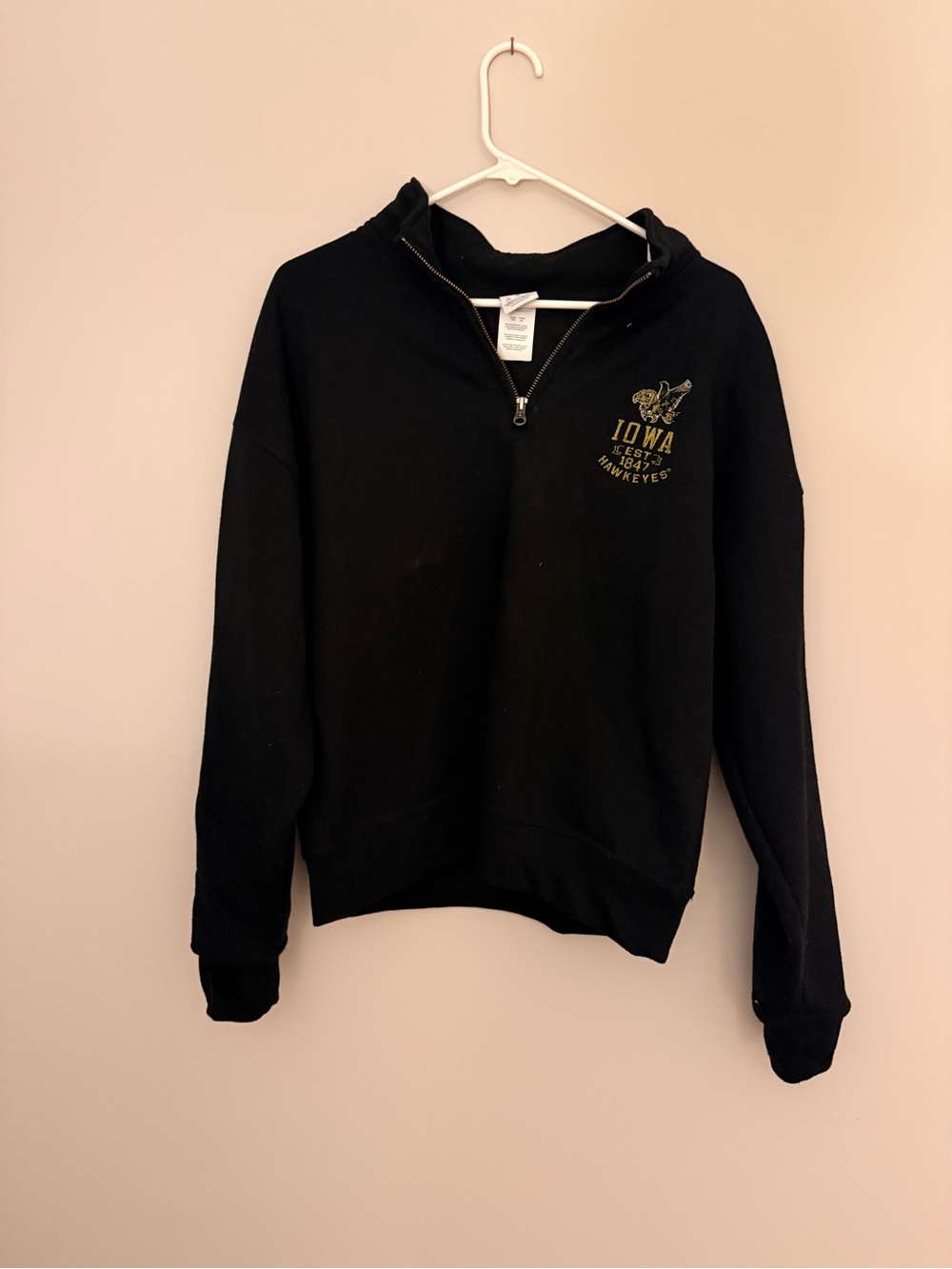 Black Quarter-Zip Hoodie